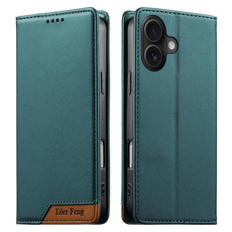 Étui de téléphone Dierfeng en cuir végétalien magnétique RFID, pour iPhone 16, pour iPhone 15 Pro Max, pour iPhone 15 Pro, pour iPhone 15 Plus, pour iPhone 15, pour iPhone 14 Plus, pour iPhone 14 / 13, pour iPhone 14 Pro