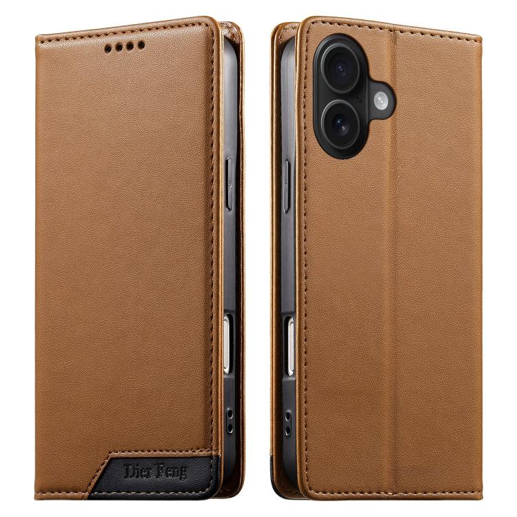 Étui de téléphone Dierfeng en cuir végétalien magnétique RFID, pour iPhone 16, pour iPhone 15 Pro Max, pour iPhone 15 Pro, pour iPhone 15 Plus, pour iPhone 15, pour iPhone 14 Plus, pour iPhone 14 / 13, pour iPhone 14 Pro