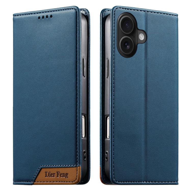 Étui de téléphone Dierfeng en cuir végétalien magnétique RFID, pour iPhone 16, pour iPhone 15 Pro Max, pour iPhone 15 Pro, pour iPhone 15 Plus, pour iPhone 15, pour iPhone 14 Plus, pour iPhone 14 / 13, pour iPhone 14 Pro