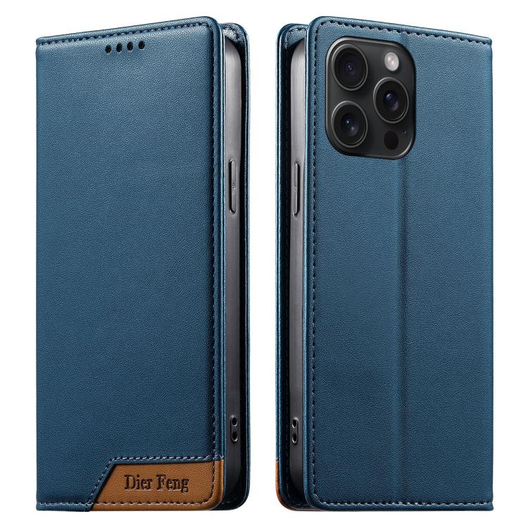 Étui de téléphone Dierfeng en cuir végétalien magnétique RFID, pour iPhone 16, pour iPhone 15 Pro Max, pour iPhone 15 Pro, pour iPhone 15 Plus, pour iPhone 15, pour iPhone 14 Plus, pour iPhone 14 / 13, pour iPhone 14 Pro