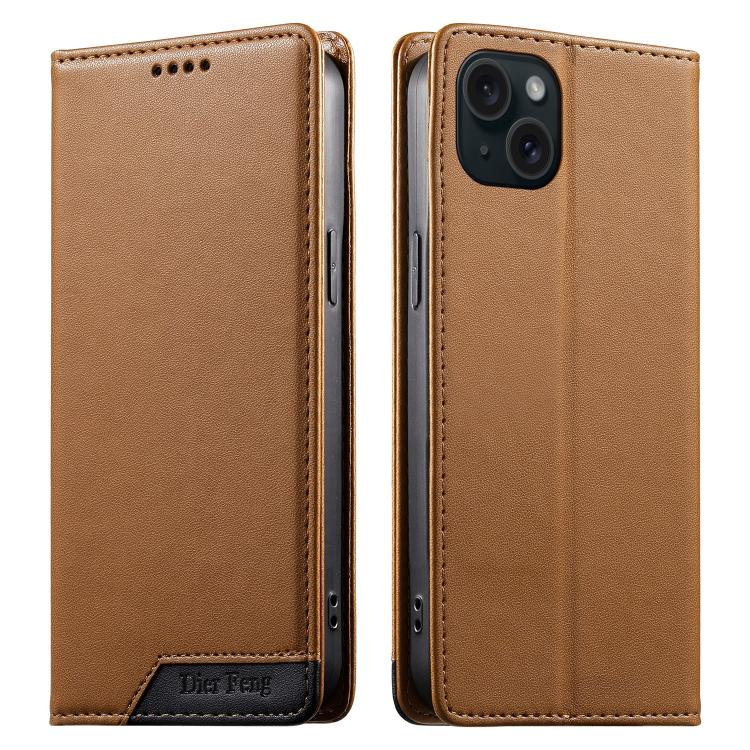 Étui de téléphone Dierfeng en cuir végétalien magnétique RFID, pour iPhone 16, pour iPhone 15 Pro Max, pour iPhone 15 Pro, pour iPhone 15 Plus, pour iPhone 15, pour iPhone 14 Plus, pour iPhone 14 / 13, pour iPhone 14 Pro