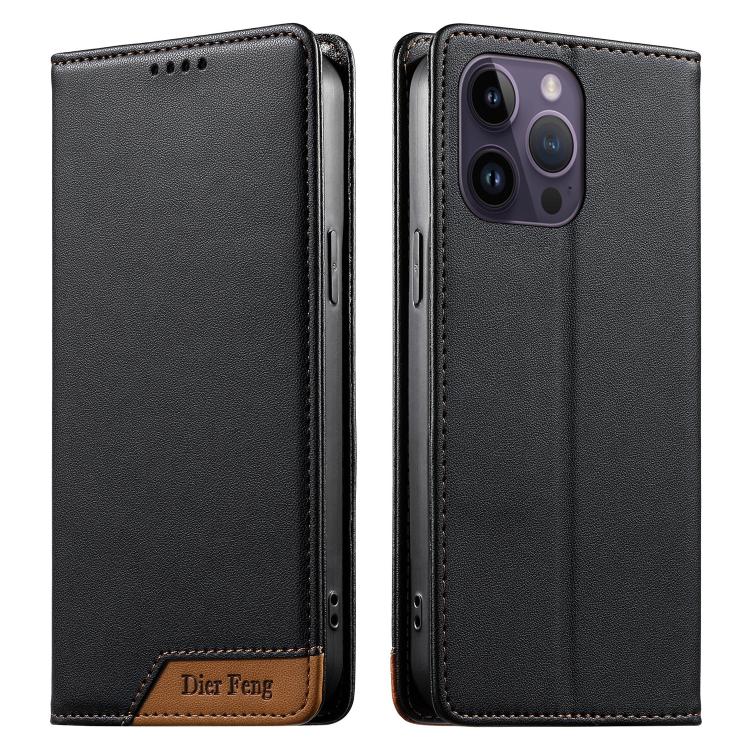 Coque de téléphone en cuir végan magnétique renforcé Dierfeng à assemblage, pour iPhone 14 Pro Max, iPhone SE 2022 / SE 2020 / 8 / 7, iPhone 13 Pro Max, iPhone 13 Pro, iPhone 13 mini, iPhone 12 / 12 Pro, iPhone 12 Pro Max, iPhone 12 mini