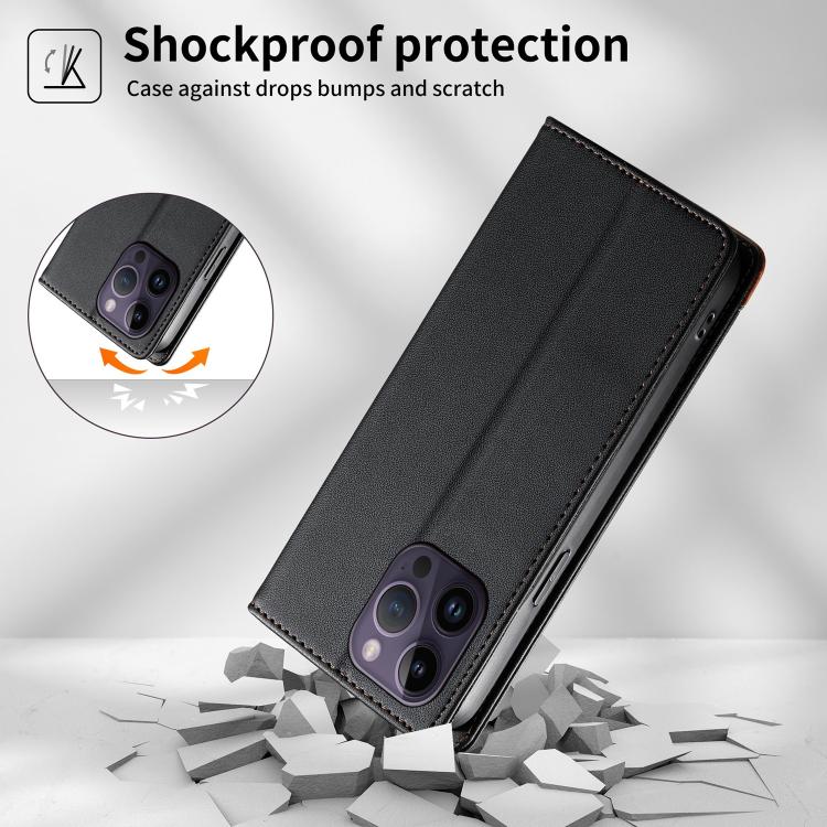 Coque de téléphone en cuir végan magnétique renforcé Dierfeng à assemblage, pour iPhone 14 Pro Max, iPhone SE 2022 / SE 2020 / 8 / 7, iPhone 13 Pro Max, iPhone 13 Pro, iPhone 13 mini, iPhone 12 / 12 Pro, iPhone 12 Pro Max, iPhone 12 mini