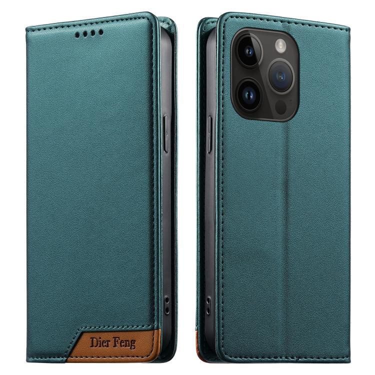 Étui de téléphone Dierfeng en cuir végétalien magnétique RFID, pour iPhone 16, pour iPhone 15 Pro Max, pour iPhone 15 Pro, pour iPhone 15 Plus, pour iPhone 15, pour iPhone 14 Plus, pour iPhone 14 / 13, pour iPhone 14 Pro