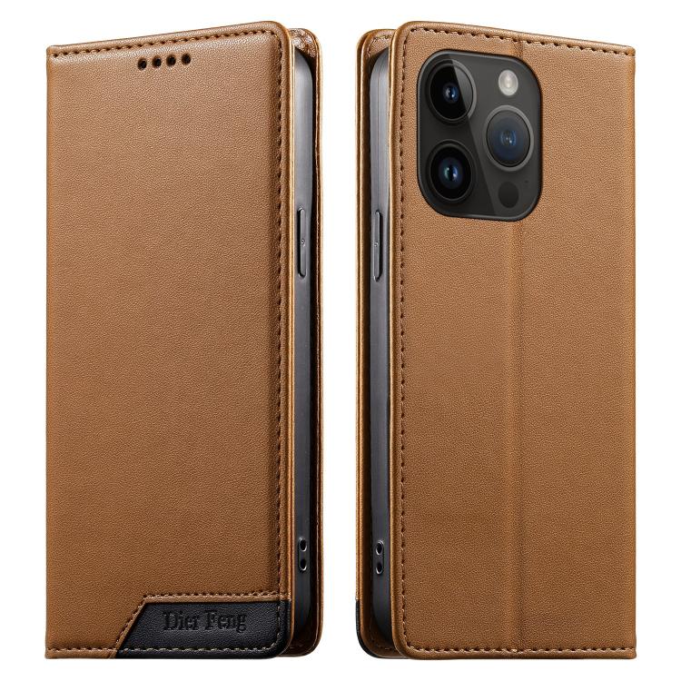 Étui de téléphone Dierfeng en cuir végétalien magnétique RFID, pour iPhone 16, pour iPhone 15 Pro Max, pour iPhone 15 Pro, pour iPhone 15 Plus, pour iPhone 15, pour iPhone 14 Plus, pour iPhone 14 / 13, pour iPhone 14 Pro