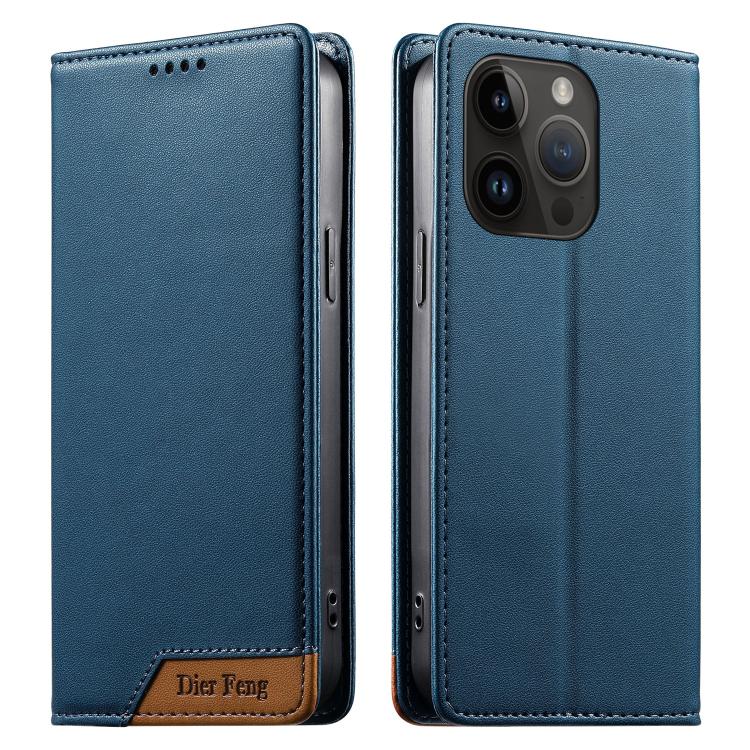 Étui de téléphone Dierfeng en cuir végétalien magnétique RFID, pour iPhone 16, pour iPhone 15 Pro Max, pour iPhone 15 Pro, pour iPhone 15 Plus, pour iPhone 15, pour iPhone 14 Plus, pour iPhone 14 / 13, pour iPhone 14 Pro