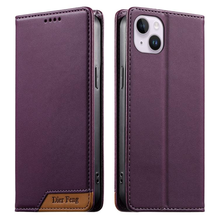 Étui de téléphone Dierfeng en cuir végétalien magnétique RFID, pour iPhone 16, pour iPhone 15 Pro Max, pour iPhone 15 Pro, pour iPhone 15 Plus, pour iPhone 15, pour iPhone 14 Plus, pour iPhone 14 / 13, pour iPhone 14 Pro