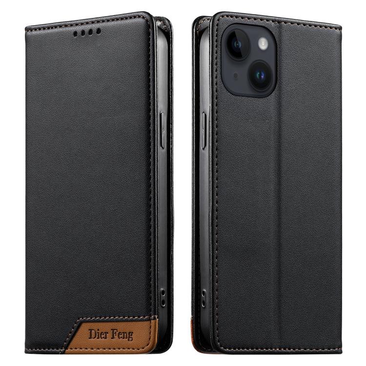 Étui de téléphone Dierfeng en cuir végétalien magnétique RFID, pour iPhone 16, pour iPhone 15 Pro Max, pour iPhone 15 Pro, pour iPhone 15 Plus, pour iPhone 15, pour iPhone 14 Plus, pour iPhone 14 / 13, pour iPhone 14 Pro