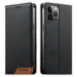 Coque de téléphone en cuir végan magnétique renforcé Dierfeng à assemblage, pour iPhone 14 Pro Max, iPhone SE 2022 / SE 2020 / 8 / 7, iPhone 13 Pro Max, iPhone 13 Pro, iPhone 13 mini, iPhone 12 / 12 Pro, iPhone 12 Pro Max, iPhone 12 mini
