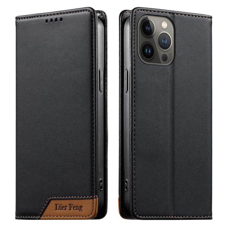 Coque de téléphone en cuir végan magnétique renforcé Dierfeng à assemblage, pour iPhone 14 Pro Max, iPhone SE 2022 / SE 2020 / 8 / 7, iPhone 13 Pro Max, iPhone 13 Pro, iPhone 13 mini, iPhone 12 / 12 Pro, iPhone 12 Pro Max, iPhone 12 mini