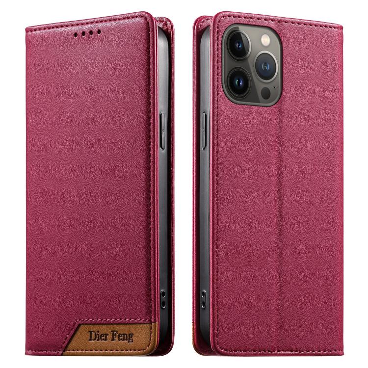Coque de téléphone en cuir végan magnétique renforcé Dierfeng à assemblage, pour iPhone 14 Pro Max, iPhone SE 2022 / SE 2020 / 8 / 7, iPhone 13 Pro Max, iPhone 13 Pro, iPhone 13 mini, iPhone 12 / 12 Pro, iPhone 12 Pro Max, iPhone 12 mini