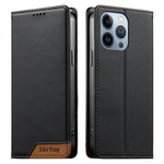 Coque de téléphone en cuir végan magnétique renforcé Dierfeng à assemblage, pour iPhone 14 Pro Max, iPhone SE 2022 / SE 2020 / 8 / 7, iPhone 13 Pro Max, iPhone 13 Pro, iPhone 13 mini, iPhone 12 / 12 Pro, iPhone 12 Pro Max, iPhone 12 mini