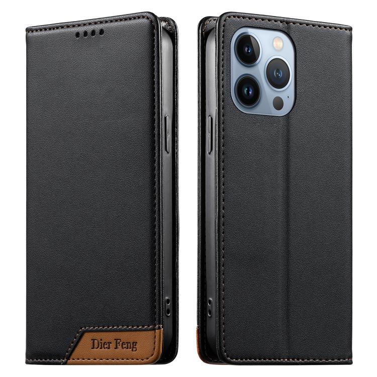 Coque de téléphone en cuir végan magnétique renforcé Dierfeng à assemblage, pour iPhone 14 Pro Max, iPhone SE 2022 / SE 2020 / 8 / 7, iPhone 13 Pro Max, iPhone 13 Pro, iPhone 13 mini, iPhone 12 / 12 Pro, iPhone 12 Pro Max, iPhone 12 mini