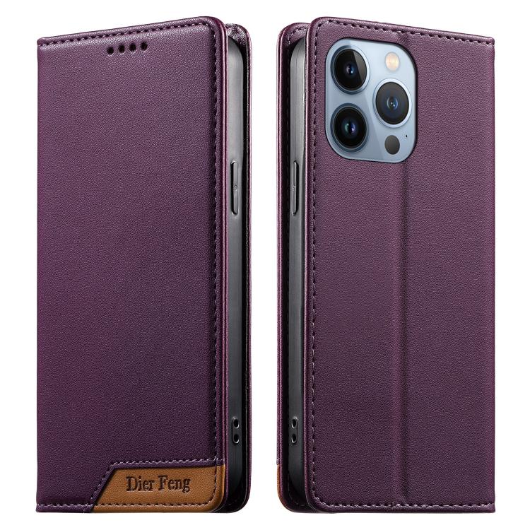 Coque de téléphone en cuir végan magnétique renforcé Dierfeng à assemblage, pour iPhone 14 Pro Max, iPhone SE 2022 / SE 2020 / 8 / 7, iPhone 13 Pro Max, iPhone 13 Pro, iPhone 13 mini, iPhone 12 / 12 Pro, iPhone 12 Pro Max, iPhone 12 mini