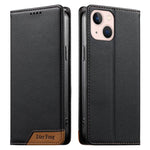 Coque de téléphone en cuir végan magnétique renforcé Dierfeng à assemblage, pour iPhone 14 Pro Max, iPhone SE 2022 / SE 2020 / 8 / 7, iPhone 13 Pro Max, iPhone 13 Pro, iPhone 13 mini, iPhone 12 / 12 Pro, iPhone 12 Pro Max, iPhone 12 mini