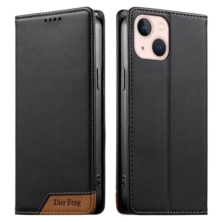 Coque de téléphone en cuir végan magnétique renforcé Dierfeng à assemblage, pour iPhone 14 Pro Max, iPhone SE 2022 / SE 2020 / 8 / 7, iPhone 13 Pro Max, iPhone 13 Pro, iPhone 13 mini, iPhone 12 / 12 Pro, iPhone 12 Pro Max, iPhone 12 mini