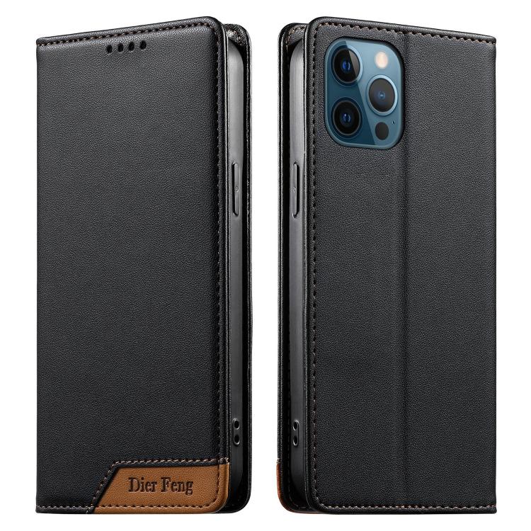 Coque de téléphone en cuir végan magnétique renforcé Dierfeng à assemblage, pour iPhone 14 Pro Max, iPhone SE 2022 / SE 2020 / 8 / 7, iPhone 13 Pro Max, iPhone 13 Pro, iPhone 13 mini, iPhone 12 / 12 Pro, iPhone 12 Pro Max, iPhone 12 mini