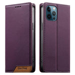 Coque de téléphone en cuir végan magnétique renforcé Dierfeng à assemblage, pour iPhone 14 Pro Max, iPhone SE 2022 / SE 2020 / 8 / 7, iPhone 13 Pro Max, iPhone 13 Pro, iPhone 13 mini, iPhone 12 / 12 Pro, iPhone 12 Pro Max, iPhone 12 mini