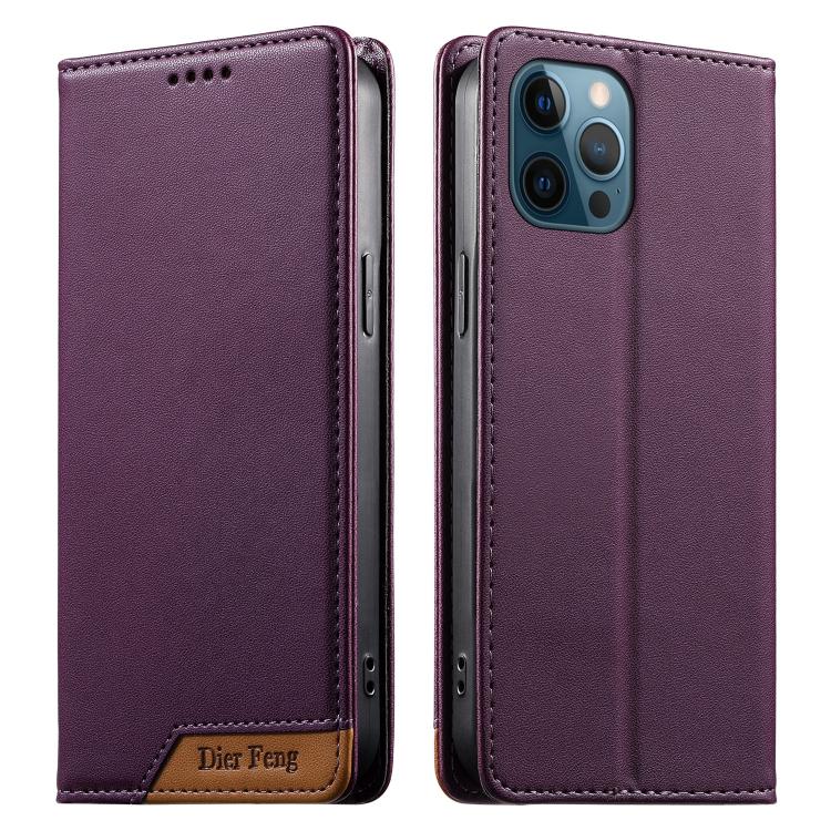 Coque de téléphone en cuir végan magnétique renforcé Dierfeng à assemblage, pour iPhone 14 Pro Max, iPhone SE 2022 / SE 2020 / 8 / 7, iPhone 13 Pro Max, iPhone 13 Pro, iPhone 13 mini, iPhone 12 / 12 Pro, iPhone 12 Pro Max, iPhone 12 mini