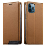 Coque de téléphone en cuir végan magnétique renforcé Dierfeng à assemblage, pour iPhone 14 Pro Max, iPhone SE 2022 / SE 2020 / 8 / 7, iPhone 13 Pro Max, iPhone 13 Pro, iPhone 13 mini, iPhone 12 / 12 Pro, iPhone 12 Pro Max, iPhone 12 mini