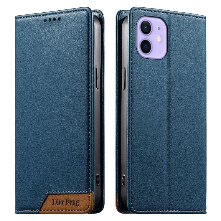 Coque de téléphone en cuir végan magnétique renforcé Dierfeng à assemblage, pour iPhone 14 Pro Max, iPhone SE 2022 / SE 2020 / 8 / 7, iPhone 13 Pro Max, iPhone 13 Pro, iPhone 13 mini, iPhone 12 / 12 Pro, iPhone 12 Pro Max, iPhone 12 mini