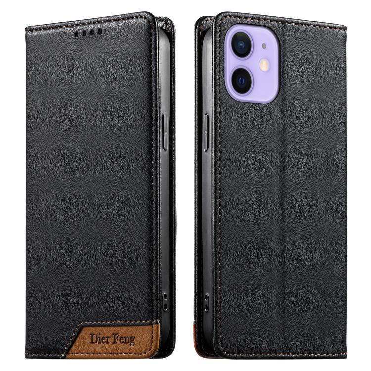 Coque de téléphone en cuir végan magnétique renforcé Dierfeng à assemblage, pour iPhone 14 Pro Max, iPhone SE 2022 / SE 2020 / 8 / 7, iPhone 13 Pro Max, iPhone 13 Pro, iPhone 13 mini, iPhone 12 / 12 Pro, iPhone 12 Pro Max, iPhone 12 mini
