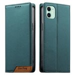 Coque de téléphone en cuir végétalien Dierfeng Splicing Strong Magnetic RFID, pour iPhone 11 Pro Max, pour iPhone 11, pour iPhone 11 Pro, pour iPhone X / XS, pour iPhone XR, pour iPhone XS Max, pour iPhone 8 Plus / 7 Plus