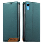 Coque de téléphone en cuir végétalien Dierfeng Splicing Strong Magnetic RFID, pour iPhone 11 Pro Max, pour iPhone 11, pour iPhone 11 Pro, pour iPhone X / XS, pour iPhone XR, pour iPhone XS Max, pour iPhone 8 Plus / 7 Plus