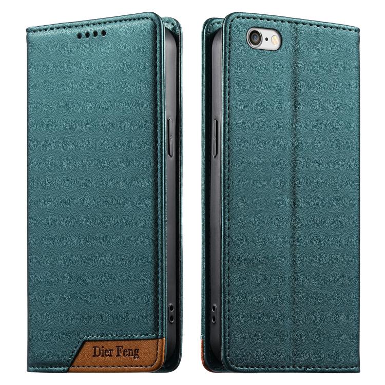 Coque de téléphone en cuir végétalien Dierfeng Splicing Strong Magnetic RFID, pour iPhone 11 Pro Max, pour iPhone 11, pour iPhone 11 Pro, pour iPhone X / XS, pour iPhone XR, pour iPhone XS Max, pour iPhone 8 Plus / 7 Plus
