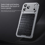 Étui de téléphone magnétique en similicuir de luxe avec boucle à ressort, Pour iPhone 17 Pro Max, Pour iPhone 17 Pro
