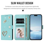 ZS01 Étui de téléphone en cuir végétalien à double couche, motifs floraux, avec dragonne, pour iPhone 13 Pro, pour iPhone 12 / 12 Pro, pour iPhone 12 Pro Max, pour iPhone 11 Pro Max, pour iPhone 11, pour iPhone 11 Pro