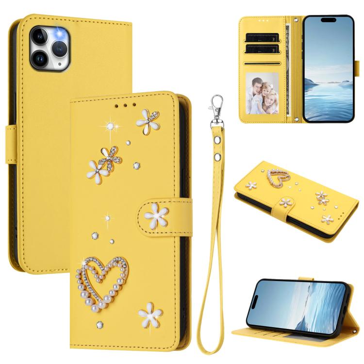 ZS01 Étui de téléphone en cuir végétalien à double couche, motifs floraux, avec dragonne, pour iPhone 13 Pro, pour iPhone 12 / 12 Pro, pour iPhone 12 Pro Max, pour iPhone 11 Pro Max, pour iPhone 11, pour iPhone 11 Pro
