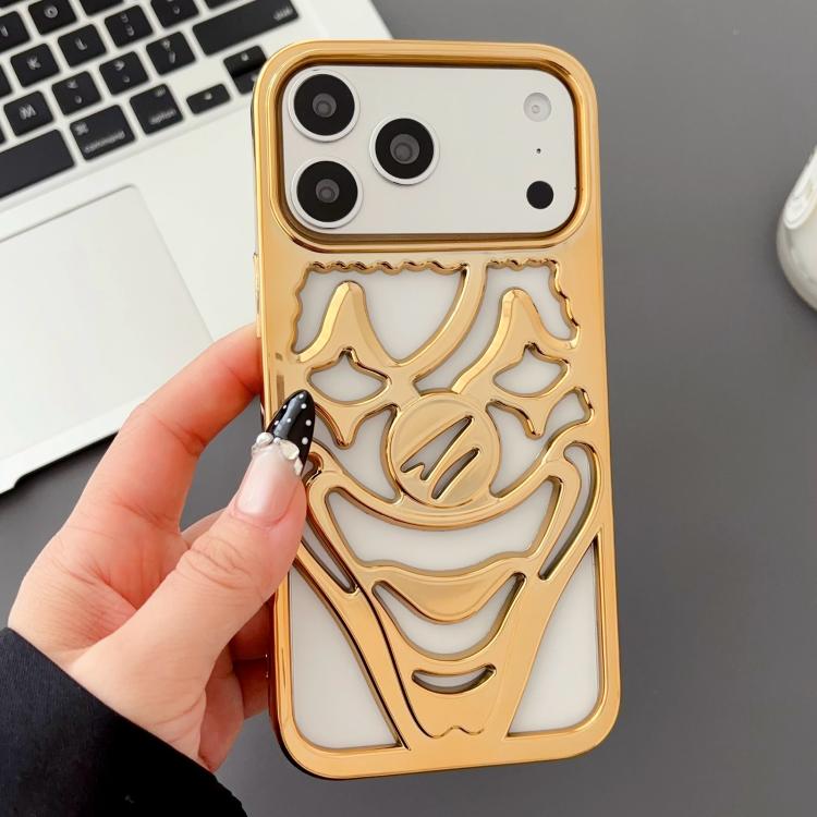 Coque de téléphone en TPU avec clown ajouré et électroplaqué pour dissipation de la chaleur, pour iPhone 17 Pro Max, pour iPhone 17 Pro, pour iPhone 17, pour iPhone 16 Pro Max, pour iPhone 16 Pro, pour iPhone 16