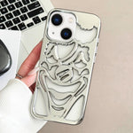 Coque de téléphone en TPU plaqué électrolytiquement avec clown évidé et dissipation thermique, pour iPhone 15 Pro Max, pour iPhone 15 Pro, pour iPhone 15, pour iPhone 14, pour iPhone 14 Pro, pour iPhone 14 Pro Max