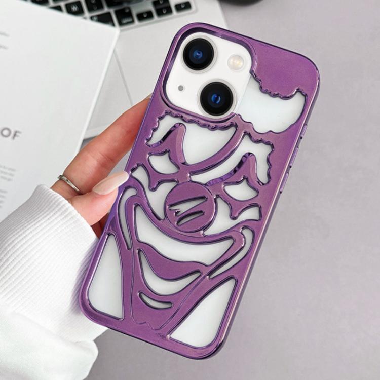 Coque de téléphone en TPU plaqué électrolytiquement avec clown évidé et dissipation thermique, pour iPhone 15 Pro Max, pour iPhone 15 Pro, pour iPhone 15, pour iPhone 14, pour iPhone 14 Pro, pour iPhone 14 Pro Max