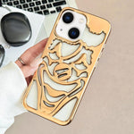 Coque de téléphone en TPU plaqué électrolytiquement avec clown évidé et dissipation thermique, pour iPhone 15 Pro Max, pour iPhone 15 Pro, pour iPhone 15, pour iPhone 14, pour iPhone 14 Pro, pour iPhone 14 Pro Max