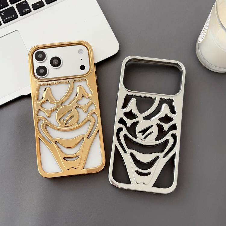 Coque de téléphone en TPU plaqué électrolytiquement avec clown évidé et dissipation thermique, pour iPhone 15 Pro Max, pour iPhone 15 Pro, pour iPhone 15, pour iPhone 14, pour iPhone 14 Pro, pour iPhone 14 Pro Max