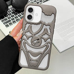 Coque de téléphone en TPU creuse de clown pulvérisée d'huile, dissipation thermique, pour iPhone 17 Pro Max, pour iPhone 17 Pro, pour iPhone 17, pour iPhone 16 Pro Max, pour iPhone 16 Pro, pour iPhone 16