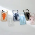 Étui de téléphone magnétique avec fente pour carte et support translucide, pour iPhone 17 Pro Max, pour iPhone 17 Pro, pour iPhone 17, pour iPhone Air, pour iPhone 16 Pro Max, pour iPhone 16 Pro, pour iPhone 16, pour iPhone 15 Pro Max
