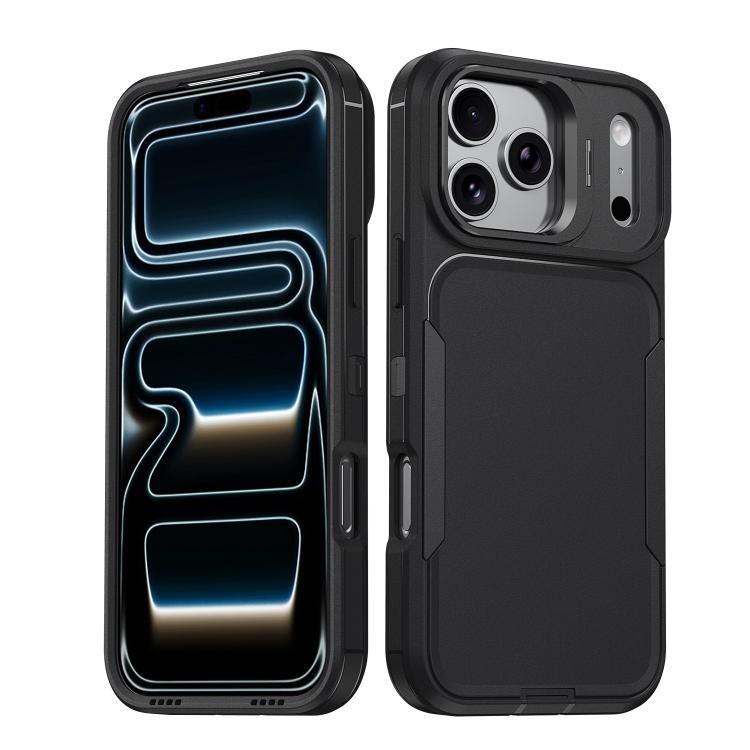 Étui de téléphone avec support d'objectif Traveler, pour iPhone 17e / 16e / 14 / 13, pour iPhone 17 Pro Max, pour iPhone 17 Pro, pour iPhone 16 Pro Max, pour iPhone 16 Pro, pour iPhone 15 Pro Max, pour iPhone 15 Pro, pour iPhone 15 Plus / 14 Plus