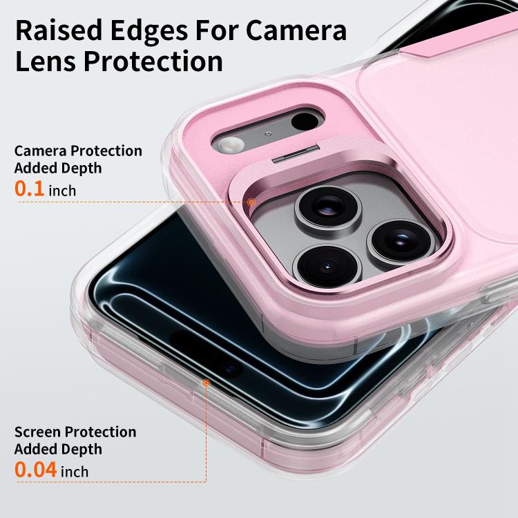 Étui de téléphone avec support d'objectif Traveler, pour iPhone 17e / 16e / 14 / 13, pour iPhone 17 Pro Max, pour iPhone 17 Pro, pour iPhone 16 Pro Max, pour iPhone 16 Pro, pour iPhone 15 Pro Max, pour iPhone 15 Pro, pour iPhone 15 Plus / 14 Plus