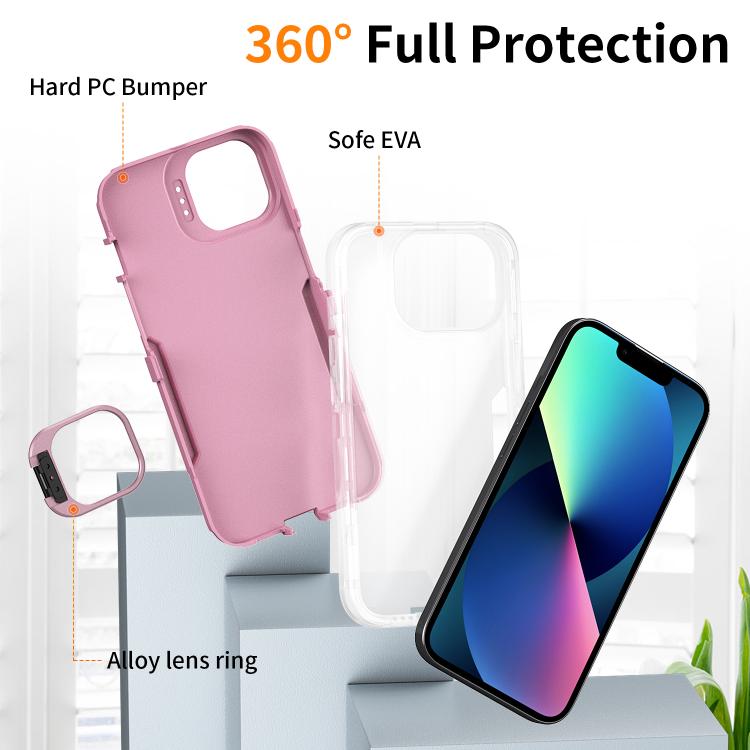 Étui de téléphone avec support d'objectif Traveler, Pour iPhone 15, Pour iPhone 14 Pro, Pour iPhone 14 Pro Max, Pour iPhone 13 Pro Max / 12 Pro Max, Pour iPhone 13 Pro, Pour iPhone 12 / 12 Pro, Pour iPhone 11