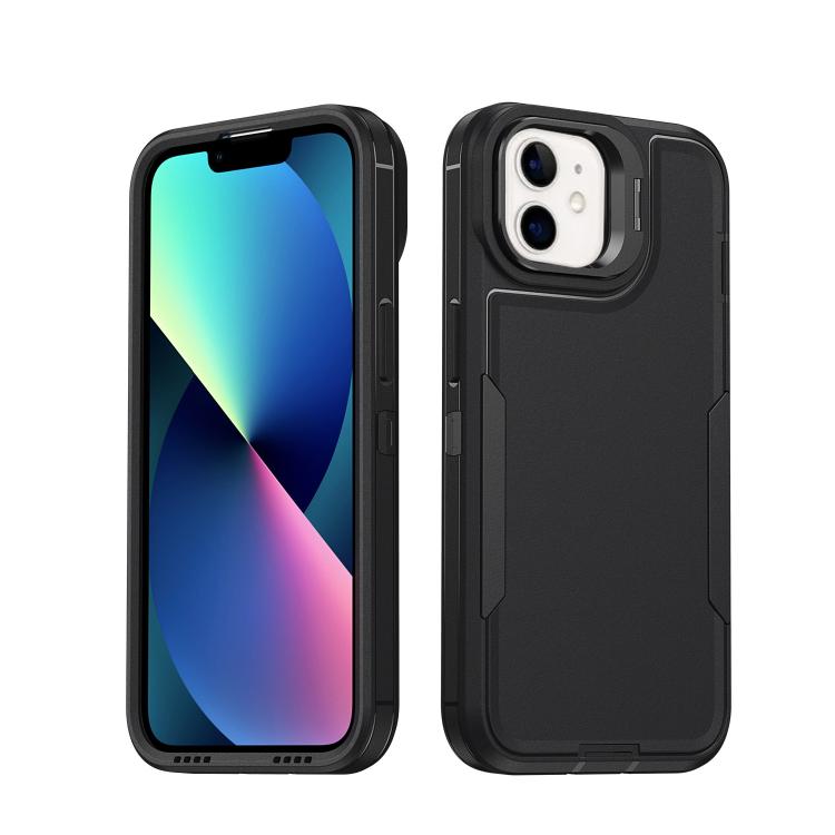 Étui de téléphone avec support d'objectif Traveler, Pour iPhone 15, Pour iPhone 14 Pro, Pour iPhone 14 Pro Max, Pour iPhone 13 Pro Max / 12 Pro Max, Pour iPhone 13 Pro, Pour iPhone 12 / 12 Pro, Pour iPhone 11