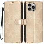 Coque de téléphone en cuir végétalien gaufré tournesol avec petite corde noire, Pour iPhone 14 Pro Max, Pour iPhone 13 Pro Max, Pour iPhone 13 Pro, Pour iPhone 13, Pour iPhone 12 / 12 Pro, Pour iPhone 12 Pro Max, Pour iPhone 11 Pro Max, Pour iPhone 11