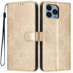 Coque de téléphone en cuir végétalien gaufré tournesol avec petite corde noire, Pour iPhone 14 Pro Max, Pour iPhone 13 Pro Max, Pour iPhone 13 Pro, Pour iPhone 13, Pour iPhone 12 / 12 Pro, Pour iPhone 12 Pro Max, Pour iPhone 11 Pro Max, Pour iPhone 11