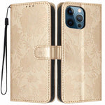 Coque de téléphone en cuir végétalien gaufré tournesol avec petite corde noire, Pour iPhone 14 Pro Max, Pour iPhone 13 Pro Max, Pour iPhone 13 Pro, Pour iPhone 13, Pour iPhone 12 / 12 Pro, Pour iPhone 12 Pro Max, Pour iPhone 11 Pro Max, Pour iPhone 11