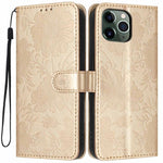 Coque de téléphone en cuir végétalien gaufré tournesol avec petite corde noire, Pour iPhone 14 Pro Max, Pour iPhone 13 Pro Max, Pour iPhone 13 Pro, Pour iPhone 13, Pour iPhone 12 / 12 Pro, Pour iPhone 12 Pro Max, Pour iPhone 11 Pro Max, Pour iPhone 11