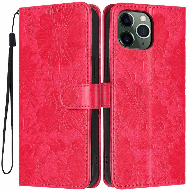 Coque de téléphone en cuir végétalien gaufré tournesol avec petite corde noire, Pour iPhone 14 Pro Max, Pour iPhone 13 Pro Max, Pour iPhone 13 Pro, Pour iPhone 13, Pour iPhone 12 / 12 Pro, Pour iPhone 12 Pro Max, Pour iPhone 11 Pro Max, Pour iPhone 11