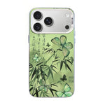 Coque de téléphone hybride PC et TPU, motif papillon, placage argenté, pour iPhone 17e / 16e, pour iPhone 17 Pro Max, pour iPhone 17 Pro, pour iPhone 17, pour iPhone Air, pour iPhone 16 Pro Max