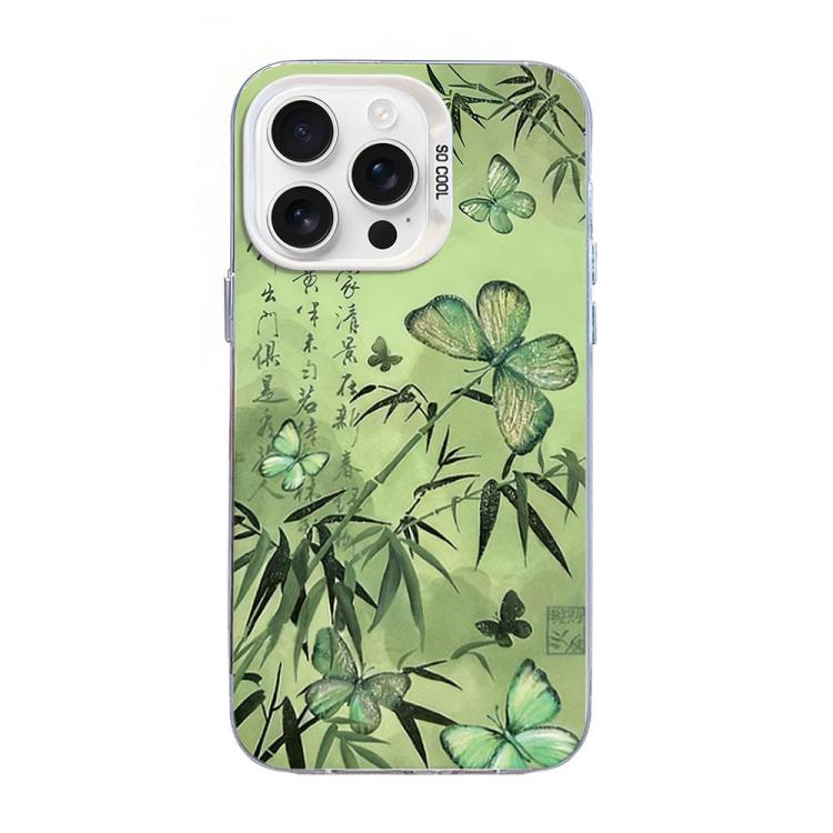 Coque de téléphone hybride en TPU PC plaquée argent à motif papillon, pour iPhone 16 Pro, pour iPhone 16 Plus, pour iPhone 16, pour iPhone 15 Pro Max, pour iPhone 15 Pro, pour iPhone 15 Plus